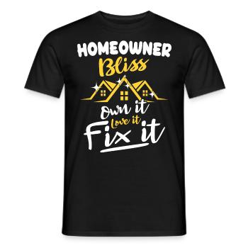 Eigenheim Hausbesitzer Hauskauf - Männer T-Shirt - Schwarz - Vorne - AI Model Male 178 light (178cm)