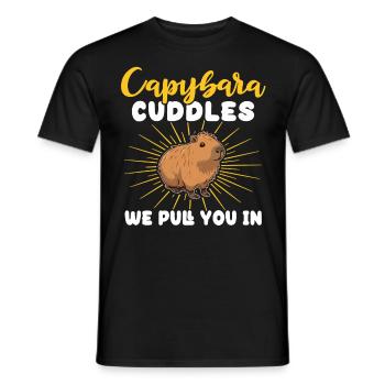 Lustige Capybara Sprüche - Männer T-Shirt - Schwarz - Vorne - AI Model Male 178 light (178cm)