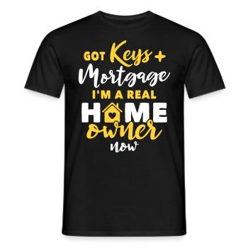 Eigenheim Hausbesitzer Hauskauf - Männer T-Shirt - Schwarz - Vorne - AI Model Male 178 light (178cm)