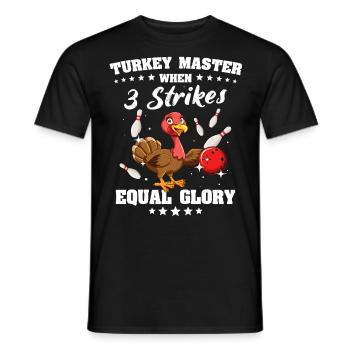 Bowling Turkey - Männer T-Shirt - Schwarz - Vorne - AI Model Male 178 light (178cm)