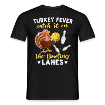 Bowlingspieler Turkey Thanksgiving - Männer T-Shirt - Schwarz - Vorne - AI Model Male 178 light (178cm)