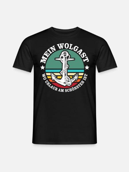 Wolgast Urlaub - Männer T-Shirt - Schwarz