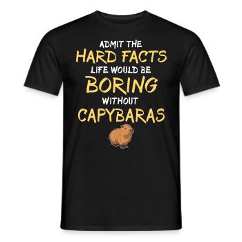 Capybara Wasserschwein - Männer T-Shirt - Schwarz - Vorne - AI Model Male 178 light (178cm)