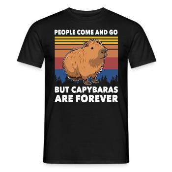 Capybara Wasserschwein - Männer T-Shirt - Schwarz - Vorne - AI Model Male 178 light (178cm)