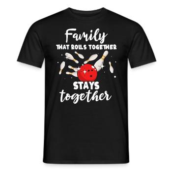 Bowlingspieler Familie Familienbowling - Männer T-Shirt - Schwarz - Vorne - AI Model Male 178 light (178cm)