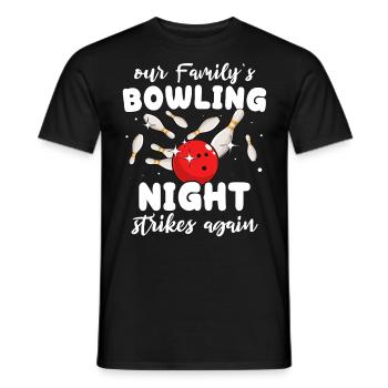 Bowlingspieler Familie Familienbowling - Männer T-Shirt - Schwarz - Vorne - AI Model Male 178 light (178cm)