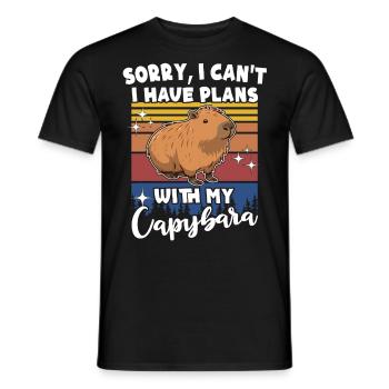 Capybara - Männer T-Shirt - Schwarz - Vorne - AI Model Male 178 light (178cm)