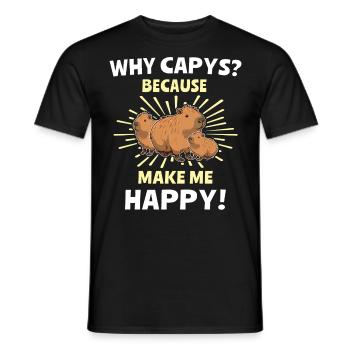Capybara - T-shirt homme - noir - Devant - AI Model Male 178 light (178cm)