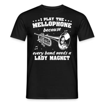 Mellophone - Men's T-Shirt - black - Front - AI Model Male 178 light (178cm)