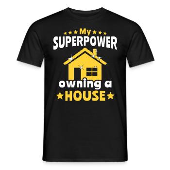 Hausbesitzer Homeowner - Männer T-Shirt - Schwarz - Vorne - AI Model Male 178 light (178cm)