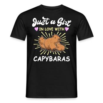 Lustige Capybara Sprüche - Männer T-Shirt - Schwarz - Vorne - AI Model Male 178 light (178cm)