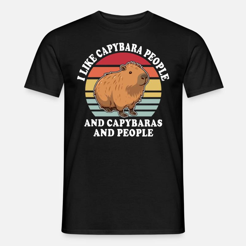 Capybara Sprüche - Männer T-Shirt - Schwarz