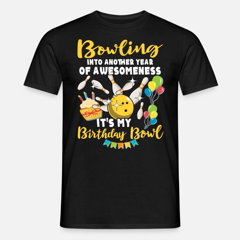 Bowling Birthday - Men's T-Shirt - black