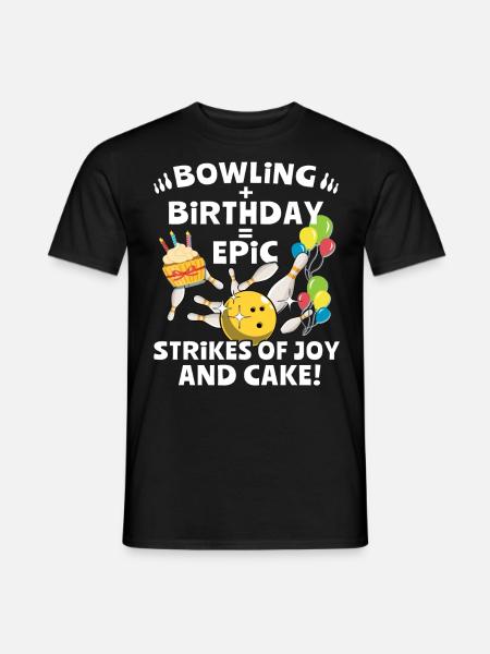 Birthday Bowling - Männer T-Shirt - Schwarz
