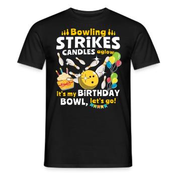 Bowling Geburtstag Bowlingspieler - Männer T-Shirt - Schwarz - Vorne - AI Model Male 178 light (178cm)