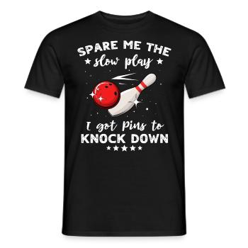 Pièce de rechange Bowling Slow - T-shirt homme - noir - Devant - AI Model Male 178 light (178cm)