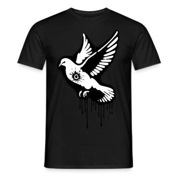 Friedenstaube | Kriegsbild - Männer T-Shirt - Schwarz - Vorne - AI Model Male 178 light (178cm)