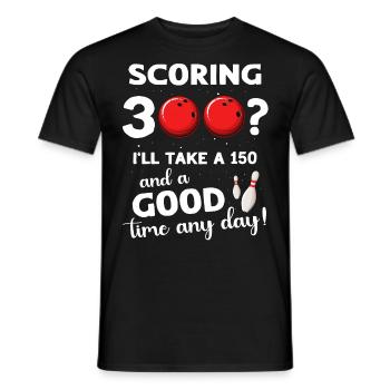Bowlingspieler 300 Bowling - Männer T-Shirt - Schwarz - Vorne - AI Model Male 178 light (178cm)