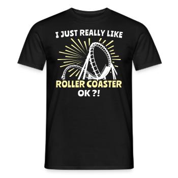 Achterbahn Roller Coaster - Men's T-Shirt - black - Front - AI Model Male 178 light (178cm)