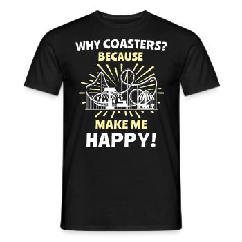 Roller coaster - Men's T-Shirt - black - Front - AI Model Male 178 light (178cm)