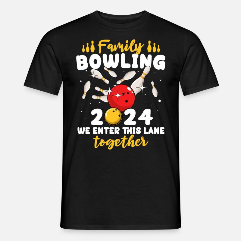 Bowling 2024 - Männer T-Shirt - Schwarz