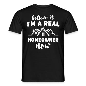 Homeowner - Men's T-Shirt - black - Front - AI Model Male 178 light (178cm)