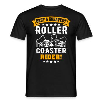 Achterbahn Roller Coaster - Men's T-Shirt - black - Front - AI Model Male 178 light (178cm)