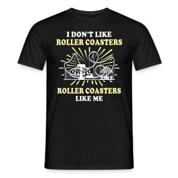Achterbahn Roller Coaster - Men's T-Shirt - black - Front - AI Model Male 178 light (178cm)