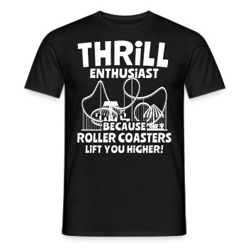 Roller coaster - Men's T-Shirt - black - Front - AI Model Male 178 light (178cm)