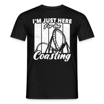 Roller coaster - Men's T-Shirt - black - Front - AI Model Male 178 light (178cm)