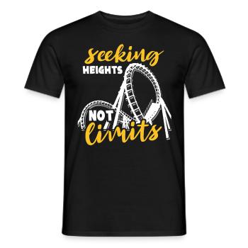 Roller Coaster Amusement Park Roller Coaster Lovers - Men's T-Shirt - black - Front - AI Model Male 178 light (178cm)