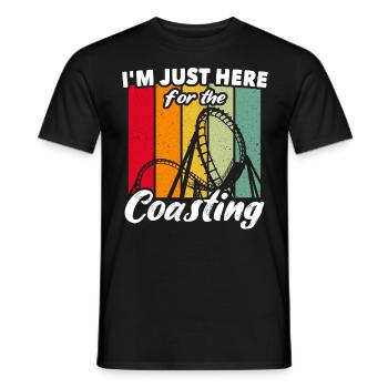 Roller Coaster Amusement Park Roller Coaster Lovers - Men's T-Shirt - black - Front - AI Model Male 178 light (178cm)