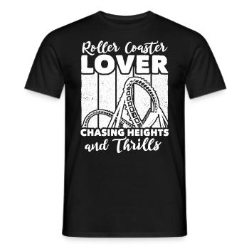 Roller Coaster - Men's T-Shirt - black - Front - AI Model Male 178 light (178cm)