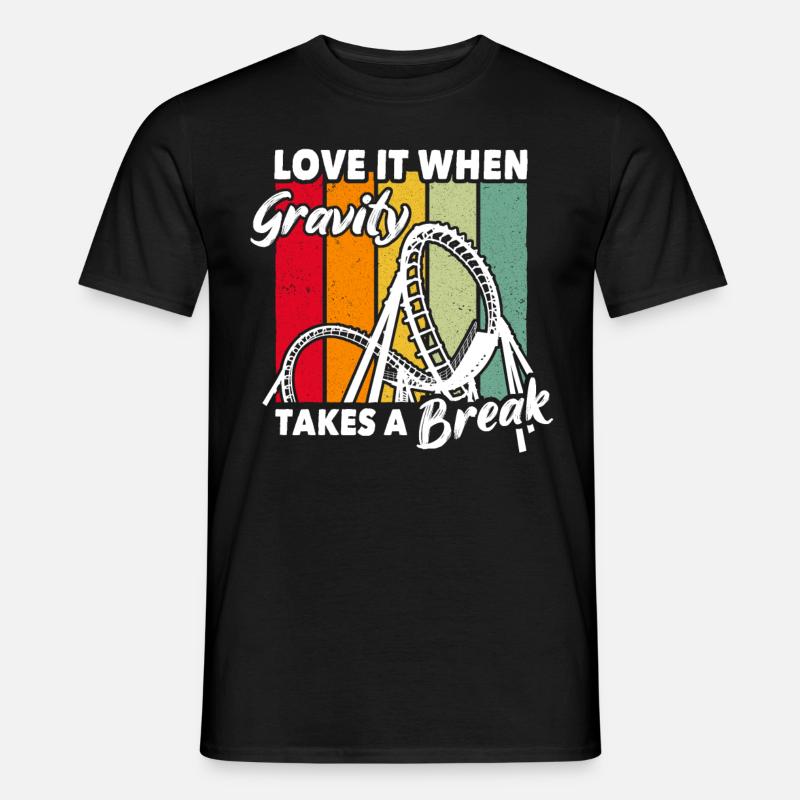 Achterbahn Roller Coaster - Männer T-Shirt - Schwarz