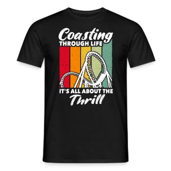 Achterbahn Roller Coaster - Men's T-Shirt - black - Front - AI Model Male 178 light (178cm)