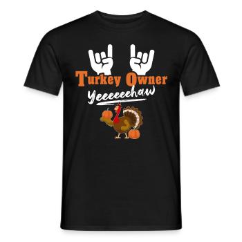 Truthahn Turkey - Men's T-Shirt - black - Front - AI Model Male 178 light (178cm)