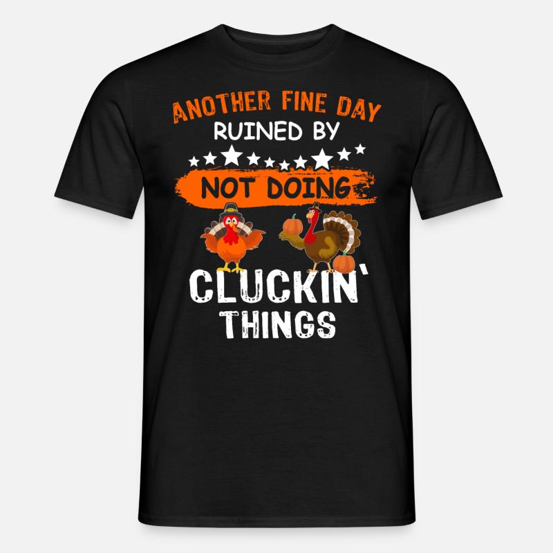 Truthahn Erntedankfest - Männer T-Shirt - Schwarz