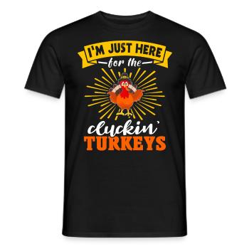 Dinde Thanksgiving - T-shirt homme - noir - Devant - AI Model Male 178 light (178cm)