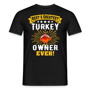 Dinde Thanksgiving - T-shirt homme - noir - Devant - AI Model Male 178 light (178cm)