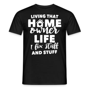 homeowner - Men's T-Shirt - black - Front - AI Model Male 178 light (178cm)