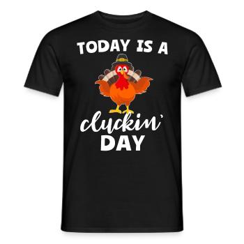 Truthahn Erntedankfest - Männer T-Shirt - Schwarz - Vorne - AI Model Male 178 light (178cm)