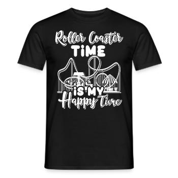Achterbahn Roller Coaster - Men's T-Shirt - black - Front - AI Model Male 178 light (178cm)