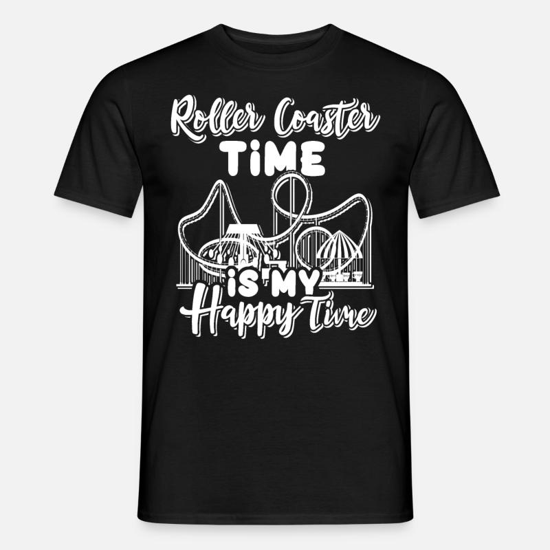 Achterbahn Roller Coaster - Männer T-Shirt - Schwarz