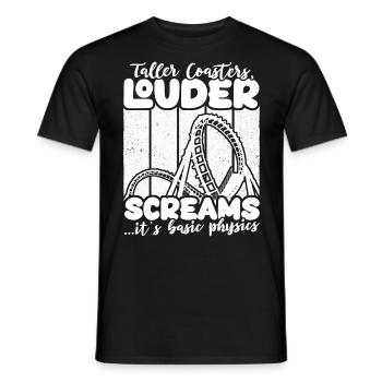 Achterbahn Roller Coaster - Men's T-Shirt - black - Front - AI Model Male 178 light (178cm)