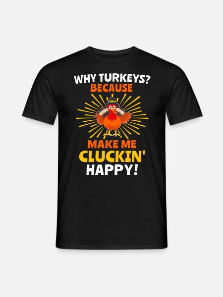 Turkey Thanksgiving - Men's T-Shirt - black