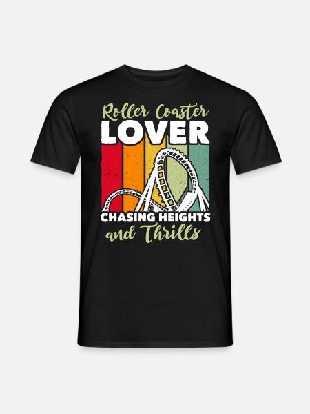 Achterbahn Achterbahnliebhaber - Männer T-Shirt - Schwarz