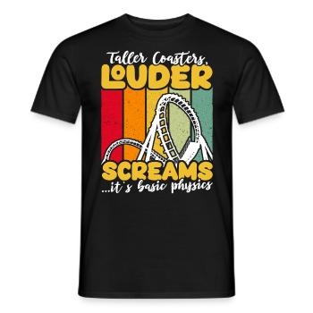 Roller Coaster Roller Coaster Riders - Men's T-Shirt - black - Front - AI Model Male 178 light (178cm)