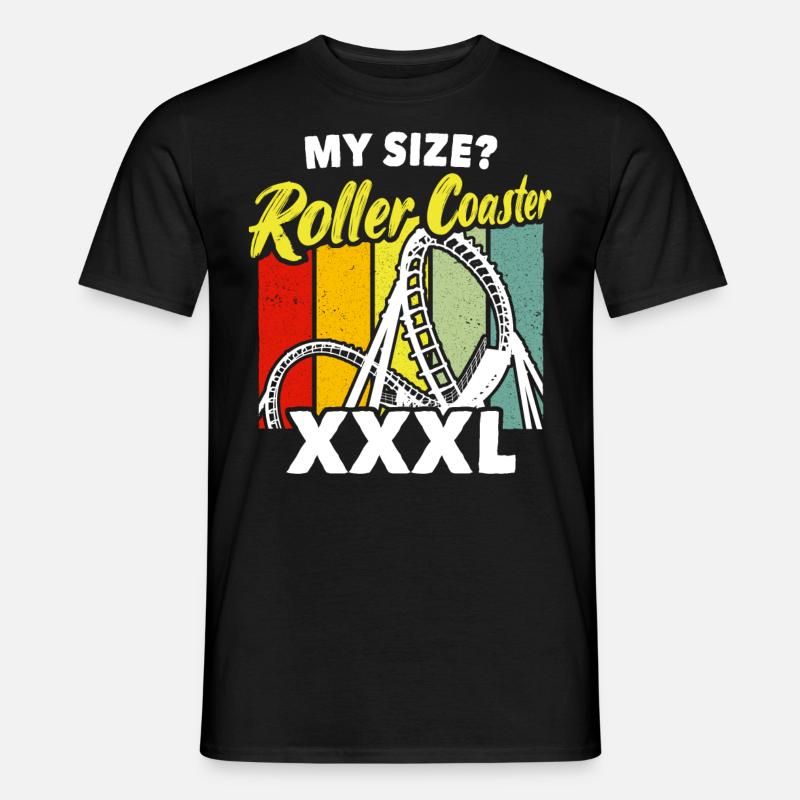Achterbahn Achterbahnfahrer - Männer T-Shirt - Schwarz