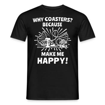 Roller coaster - Men's T-Shirt - black - Front - AI Model Male 178 light (178cm)