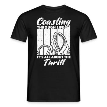 Achterbahn Roller Coaster - Men's T-Shirt - black - Front - AI Model Male 178 light (178cm)
